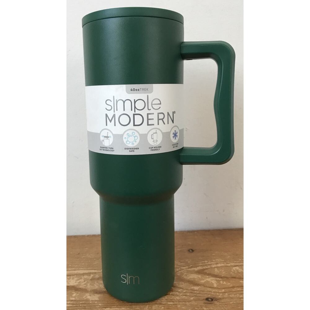 Simple Modern Forest Green 40oz TREK Stainless Water Bottle Travel Mug Tumbler
